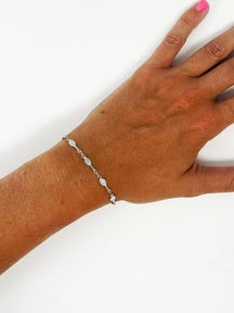 Racquet Inc Tennis Racquet Bracelet Silver