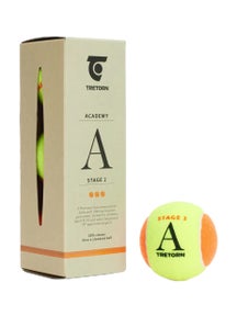 Tretorn Academy Orange Tennis 3 Ball Can