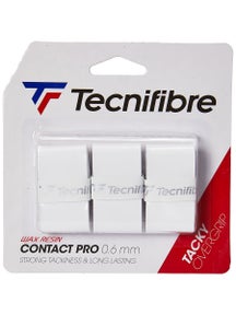 Tecnifibre Pro Contact Overgrips White Pro 3 Pack