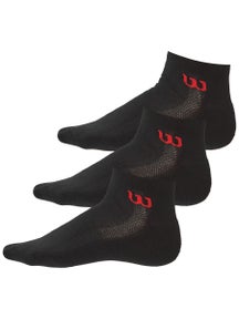 Wilson Men's Quarter Socks 3-Pack Black