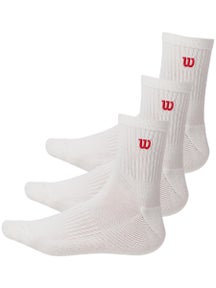 Wilson Men's Quarter Top Socks 3-Pack White