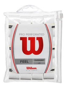 Confezione da 12 Overgrip Wilson Pro Perforated Bianco