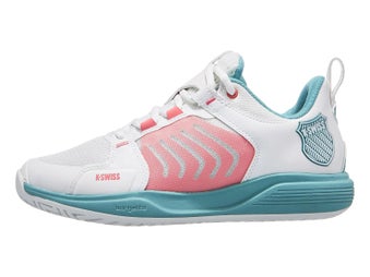 K-Swiss Ultrashot Team AC White/Aqua Women's Shoe