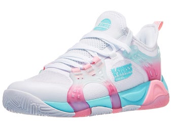Zapatillas mujer K-Swiss K-Frame White/Blue/Bubblegum PÁDEL