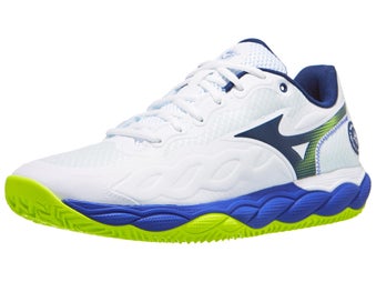 Zapatillas hombre Mizuno Wave Enforce Court White/Blue/Yel TIERRA BATIDA
