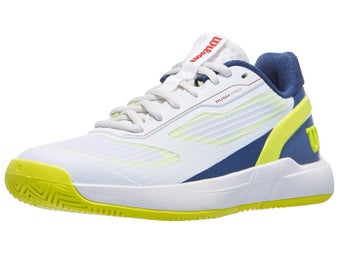 Wilson Rush Pro 5 JR White/Blue/Yellow Junior Shoe