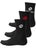 Lotto Quarter Socks Tri-Pack Black
