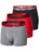 Nike  Men's Cotton Stretch 3-Pack Trunk - Black/Red