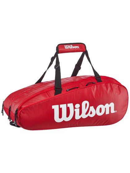 Lot De 6 Sacs De Tennis Wilson Super Tour Rouge - Compartiments, Bretelles Réglables, Neuf