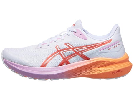 ASICS GT 1000 13 Damen Laufschuhe Weiß Coral Reef