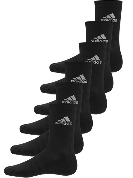 adidas Cushion Crew 6-Pack Socks Black/White | Tennis Warehouse Europe
