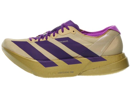 adidas adizero Adios Pro 4\Womens Shoes\Sand/Purp/Gold
