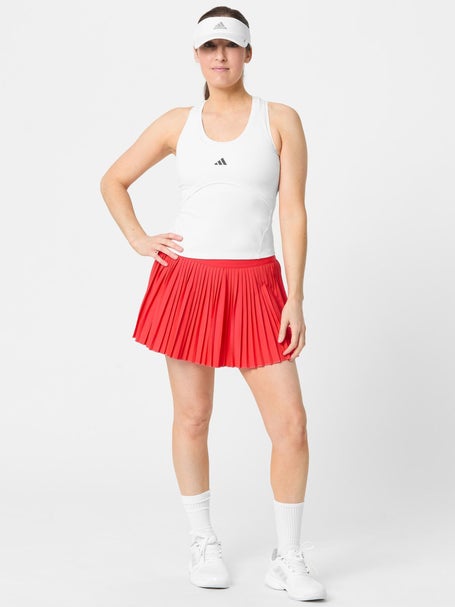 adidas Womens Club Pleat Skirt - Red