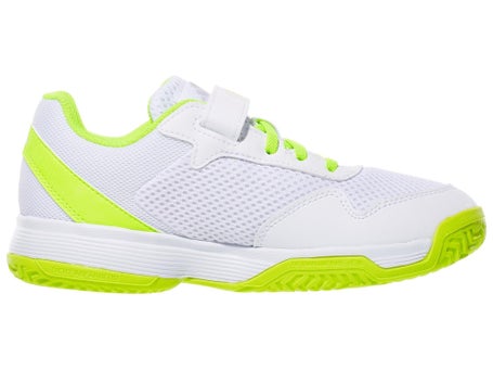 adidas Courtflash Comfort K AC\White/Lemon Junior Shoes
