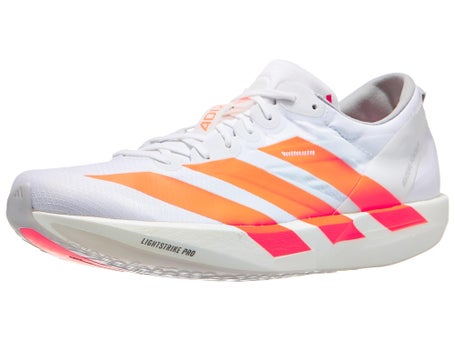 adidas Adizero Adios 9\Mens Shoes\White/Orange/Red