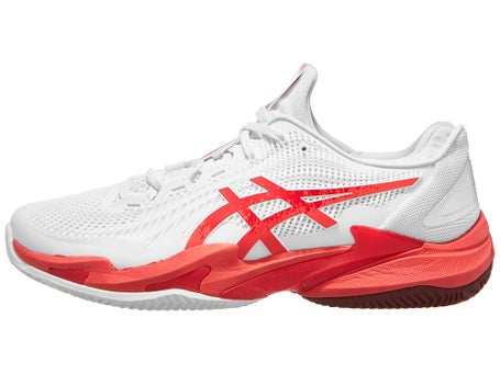 Chaussures Homme Asics Court FF 3 Novak White Orange TERRE BATTUE