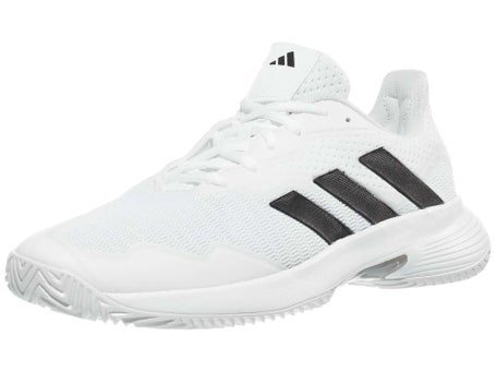 adidas CourtJam Control AC White/Black Men's Shoes | Tennis Warehouse ...