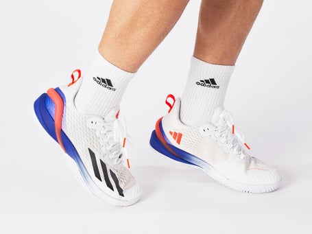 adidas adizero Cybersonic AC White/Blue/Red Men's Shoes | Tennis Warehouse  Europe