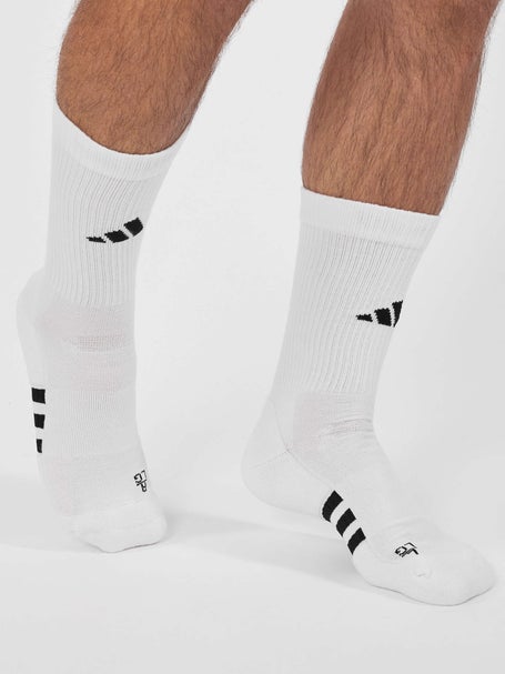 adidas Men's Cushioned Crew Socks 3 Pack (White)