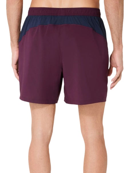 Asics Mens PDL Court 7 Short Dark Aubergine