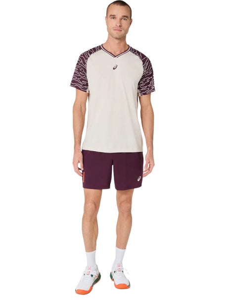 Asics Mens PDL Court 7 Short Dark Aubergine