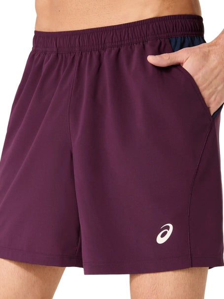 Asics Mens PDL Court 7 Short Dark Aubergine