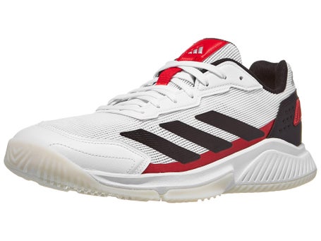 adidas Courtquick Padel Herrenschuh Weiß Schwarz Rot