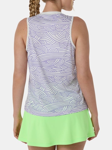 Asics Womens PDL Court Print Tank Beige/Purple