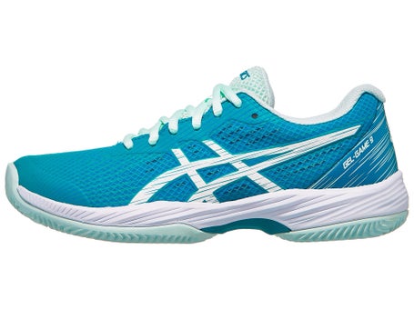 Asics Gel Game 9 Clay\Teal Blue/White Womens Shoes