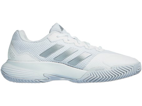 adidas GAMECOURT Tennis Shoes | White-Silver | Women's