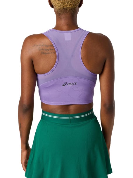 Asics Womens New York Match Crop Tank Faded Purple