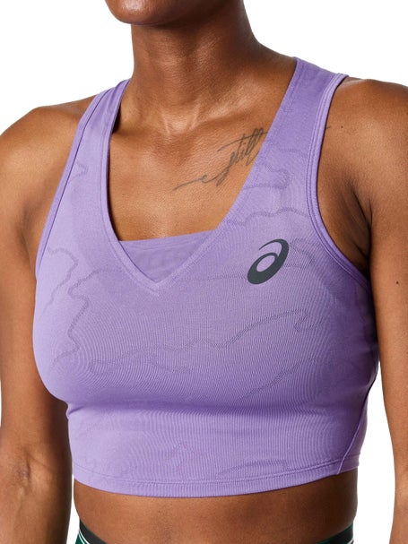 Asics Womens New York Match Crop Tank Faded Purple
