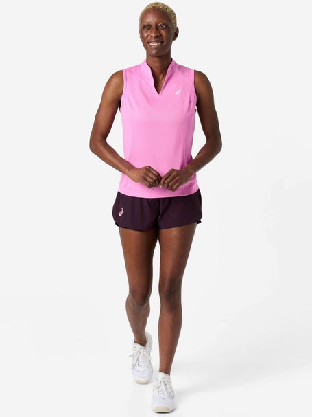 Pantalón corto mujer Asics New York Match Laser Cut Aubergine