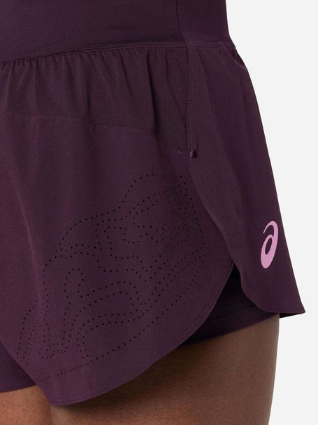 Asics Womens New York Match Laser Cut Short Aubergine