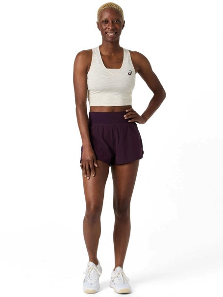 Asics Womens New York Jacquard Crop Top Soft Oat