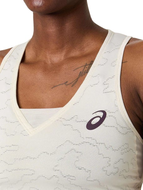 Asics Womens New York Jacquard Crop Top Soft Oat