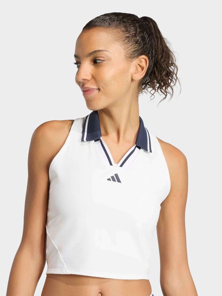 adidas Womens Paris Pro Crop Polo Tank