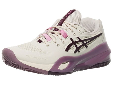 Asics Gel Resolution X Clay\Oat/Aubergine Womens Shoes