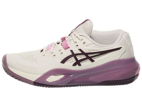 Asics Gel Resolution X Clay\Oat/Aubergine Womens Shoes