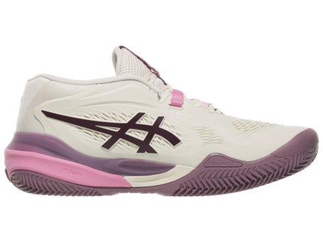 Asics Gel Resolution X Clay\Oat/Aubergine Womens Shoes
