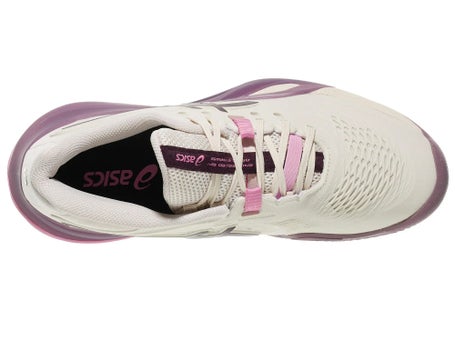 Asics Gel Resolution X Clay\Oat/Aubergine Womens Shoes
