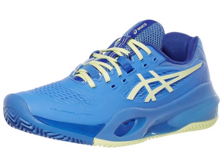 Chaussures Femme Asics Gel Resolution X Blue Yellow TERRE BATTUE