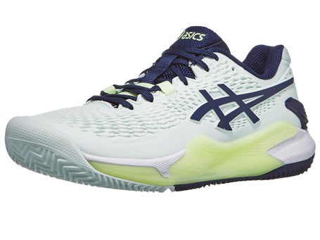 Asics Gel Resolution 9 Clay Pale Mint/Blue Women&rsquo;s Shoe | Tennis 