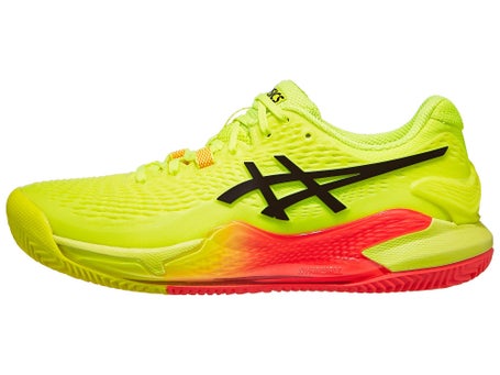 Asics Gel Resolution 9 Clay\Yellow/Black Womens Shoes