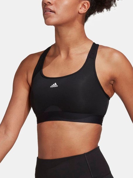 adidas Womens Solid Techfit Molded Cup Sports Bra Black Size Small