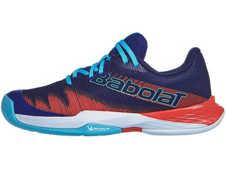 Babolat Jet Premura 2 Padel\Blue/Poppy Red Junior Shoes