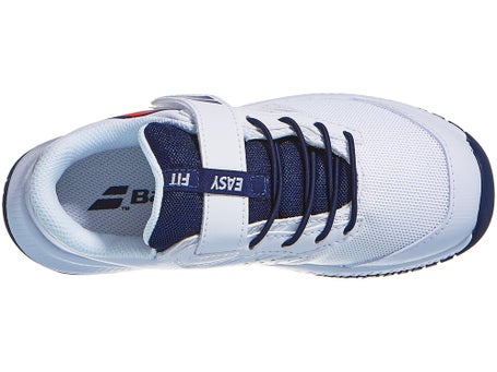 Babolat Pulsion AC Velcro\ White/Blue Junior Shoes