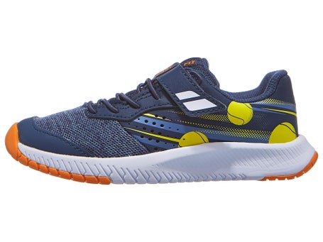 Zapatillas júnior Babolat Pulsion Velcro Azul Amarillo MULTIPISTA
