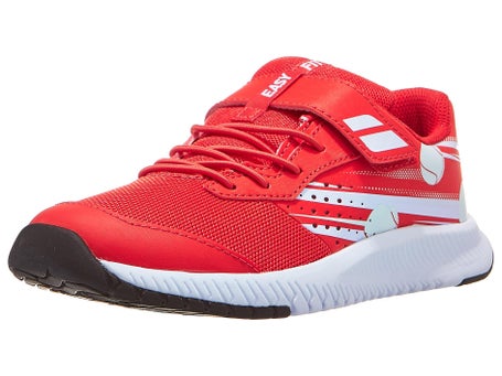 Babolat Pulsion AC Velcro\Cherry Tomato/Wh Junior Shoes