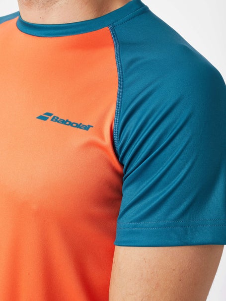 Camiseta Babolat Crew Neck Tee Lebron naranja azul oscuro - Zona de Padel